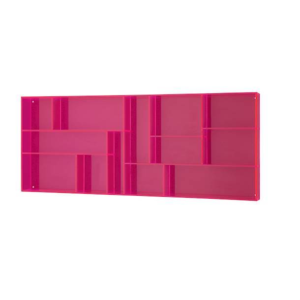 Portaoggetti da muro rosa Acrilico
