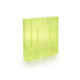 Porta oggetti quadrato Giallo Acrilico