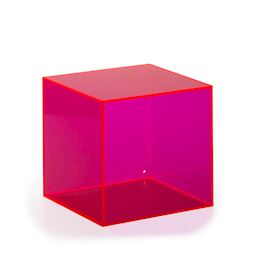 Porta oggetti quadrato da appendere Rosa Acrilico