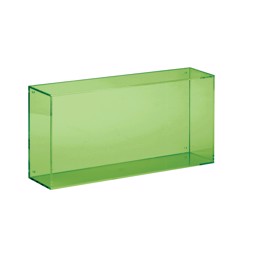 Porta oggetti rettangolare da appendere Verde Acrilico