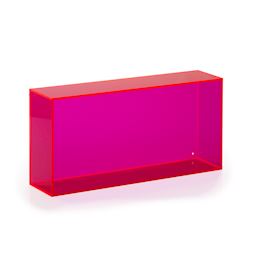 Porta oggetti rettangolare da appendere Rosa Acrilico