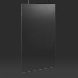 Schermo da appendere in Plexiglas® trasparente 124 x 67 cm